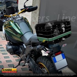 Kit di adesivi compatibili Frenk Castle MK4 2024 per top case 58L BMW R1300 GS Style TRAMUNTANA M.2