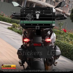 Kit di adesivi compatibili Frenk Castle MK4 2024 per top case 58L BMW R1300 GS Style TRAMUNTANA M.2