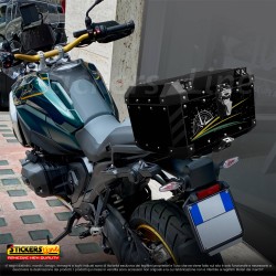 Kit di adesivi compatibili Frenk Castle MK4 2024 per top case 58 Lt per BMW R1300 GS Style TRAMUNTANA M.1