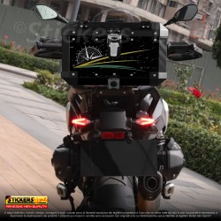 Kit di adesivi compatibili Frenk Castle MK4 2024 per top case 58 Lt per BMW R1300 GS Style TRAMUNTANA M.1