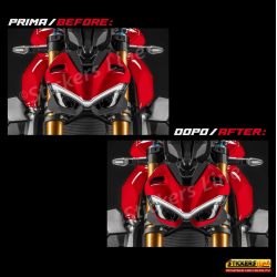 Adesivi sottofaro per Ducati Streetfighter V4 / V4S / SP / V2 profili fari 20/24