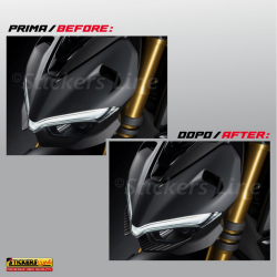 Adesivi sottofaro x Ducati Streetfighter V4 V4S SP V2 profili fari CARBON 20/24