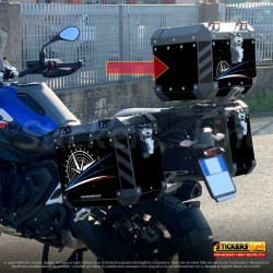 Kit di adesivi per Top Case 38/48 LT Frenk Castle MK4 2024 per BMW R1300 GS Style TROPHY M.1