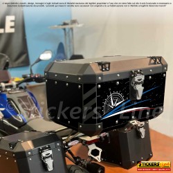 Kit di adesivi compatibili Frenk Castle MK4 2024 per top case 58 Lt per BMW R1300 GS Style TROPHY M.1
