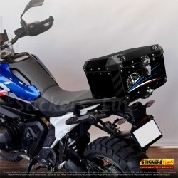 Kit di adesivi compatibili Frenk Castle MK4 2024 per top case 58 Lt per BMW R1300 GS Style TROPHY M.1