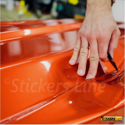 Pellicola adesiva Arancio metallizzato lucido orange car wrapping wrap auto moto