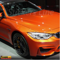 Pellicola adesiva Arancio metallizzato lucido orange car wrapping wrap auto moto
