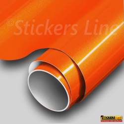 Pellicola adesiva Arancio metallizzato lucido orange car wrapping wrap auto moto