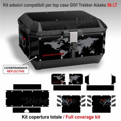 Kit adesivi COMPATIBILI bauletto top case GIVI Trekker Alaska 56 LT Mod.T2