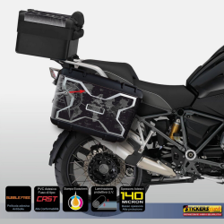 3 adesivi valigie vario BMW R1200GS Planisfero Bussola R 1200GS K50 dal 2013 BLK