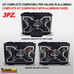3 adesivi valigie vario BMW R1200GS Planisfero Bussola R 1200GS K50 dal 2013 BLK