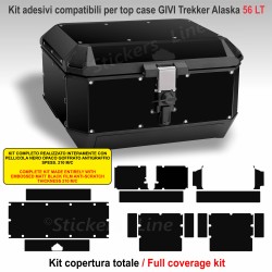 Kit adesivi bauletto top case GIVI Trekker Alaska 56 LT NERO ANTIGRAFFIO