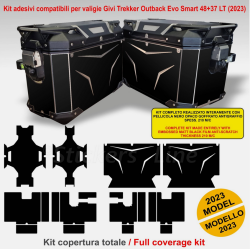 Kit adesivi valigie GIVI Outback 48 + 37 LT NERO ANTIGRAFFIO total black 2023
