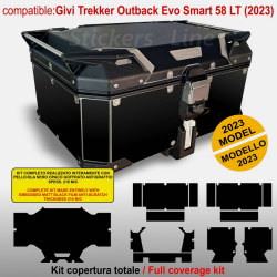 Kit adesivi bauletto top case GIVI 58 LT NERO ANTIGRAFFIO total black 2023