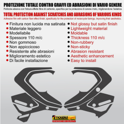 Kit completo adesivi protezione componenti telaio carbon per BMW R1300GS ADV