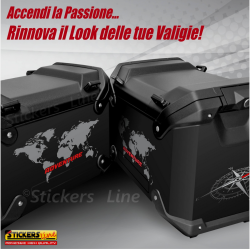 Kit adesivi compatibili per valigie BMW R1300 GS Adventure bags stickers 2024 V2
