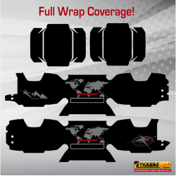 Kit adesivi compatibili per valigie BMW R1300 GS Adventure bags stickers 2024 V2