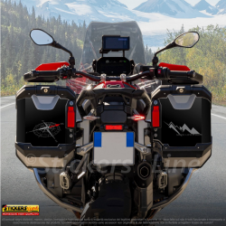 Kit adesivi compatibili per valigie BMW R1300 GS Adventure bags stickers 2024 V2