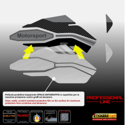 Adesivo compatibile protezione CARDANO per BMW R1300 GS ADV Triple Black Mod. 1