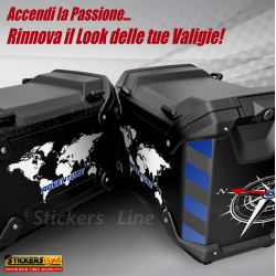 Kit adesivi compatibili per valigie BMW R1300 GS Adventure bags stickers 2024 V3