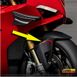 2 adesivi per parafango anteriore Ducati Panigale V4 V2 S 2020-24 Streetfighter