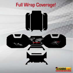 Kit adesivi compatibili per top case BMW R1300 GS ADV bags stickers 2024 T2