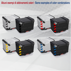4 Adesivi catarifrangenti per top case BMW R1300 GS Adventure tratteggiati M.3