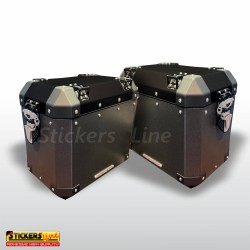 Kit 2 adesivi completi COPERCHIO SUPERIORE valigie BMW R1300GS Adventure bags stickers FRENK CASTLE 40+40Lt MK4-MK6
