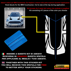 Adesivi cofano per Mini Countryman U25 2024 strisce cooper S JCW Union Jack M.3