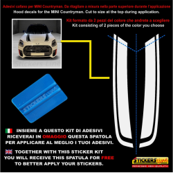 Adesivi cofano per Mini Countryman U25 2024 strisce cooper S JCW strisce M.5