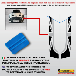 Adesivi cofano per Mini Countryman U25 2024 JCW strisce cooper S Union Jack M.4