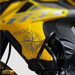 2 Adesivi Rosa dei Venti per fianchetti Benelli TRK 502 decalcomanie bussola
