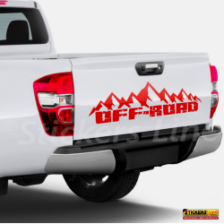 Adesivo off road + montagne per lato posteriore fuoristrada 4x4 Pick-up