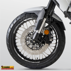 Adesivi cerchi moto per Benelli TRK 502 X - 702 X strisce ruote 19" + 17" Mod.1