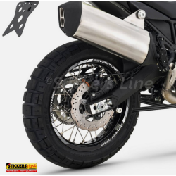 Adesivi cerchi moto per Benelli TRK 502 X - 702 X strisce ruote 19" + 17" Mod.1