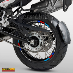 Adesivi cerchi moto per Benelli TRK 502 X - 702 X strisce ruote 19" + 17" Mod.2