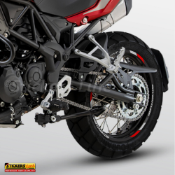 Adesivi cerchi moto per Benelli TRK 502 X - 702 X strisce ruote 19" + 17" Mod.4