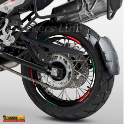 Adesivi cerchi moto per Benelli TRK 502 X - 702 X strisce ruote 19" + 17" Mod.5