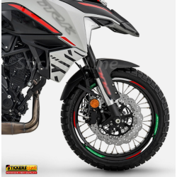 Adesivi cerchi moto per Benelli TRK 502 X - 702 X strisce ruote 19" + 17" Mod.5