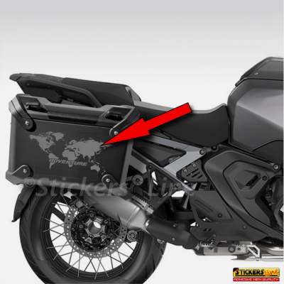 Adesivi valigie laterali Moto BMW R 1300 GS adventure planisfero Colori a scelta