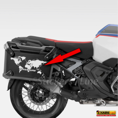 Adesivi valigie laterali Moto BMW R 1300 GS adventure planisfero Colori a scelta