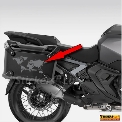 Adesivi valigie laterali Moto BMW R 1300 GS adventure planisfero Colori a scelta
