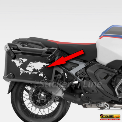Adesivi valigie laterali Moto BMW R 1300 GS adventure planisfero Colori a scelta