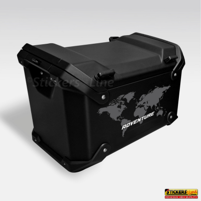 Adesivi valigie laterali Moto BMW R 1300 GS adventure planisfero in bicolore