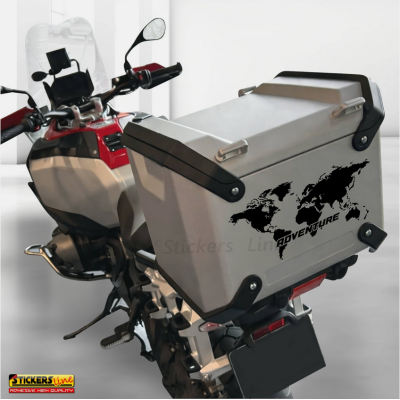 Adesivo top case per Moto BMW R 1300 GS adventure planisfero Colori a scelta