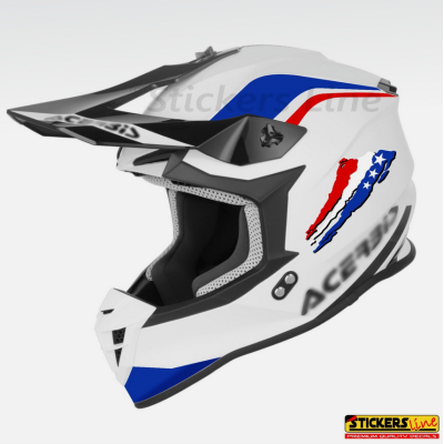 Adesivi bandiera americana graffio cm 10 x 10 adesivo america auto moto casco