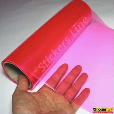 Pellicola adesiva colorata FUCSIA rosa fari fanali auto moto camion cm 30 x 100