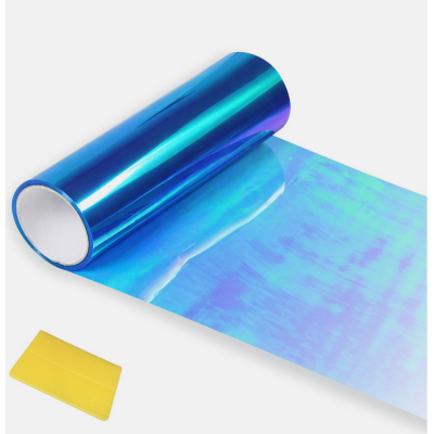 Pellicola adesiva CAMALEONTE BLU per fari fanali auto moto cm 30x150 blue