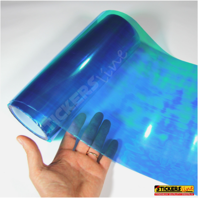 Pellicola adesiva CAMALEONTE BLU per fari fanali auto moto cm 30x50 blue