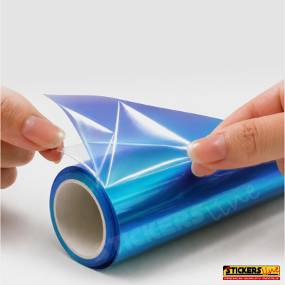 Pellicola adesiva CAMALEONTE BLU per fari fanali auto moto cm 30x50 blue